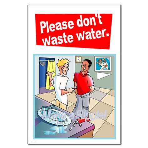 AI-wschp1000-4 Please don't waste Water School Poster