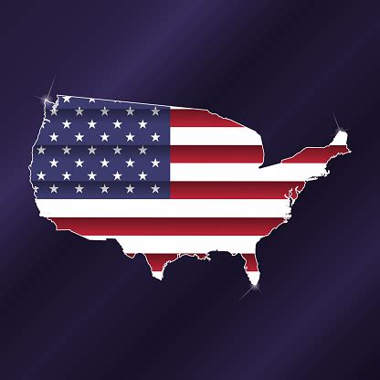 Usa Map Flag Stock Illustration - Download Image Now - Abstract, American Culture, Banner - Sign ...