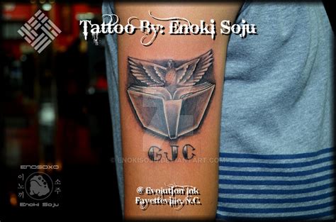 Bible Initials Dove Tattoo by Enoki Soju by enokisoju on DeviantArt