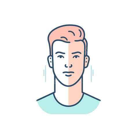 Un ícono De Un Hombre Con Un Color De Cabello Diferente Vector PNG ...