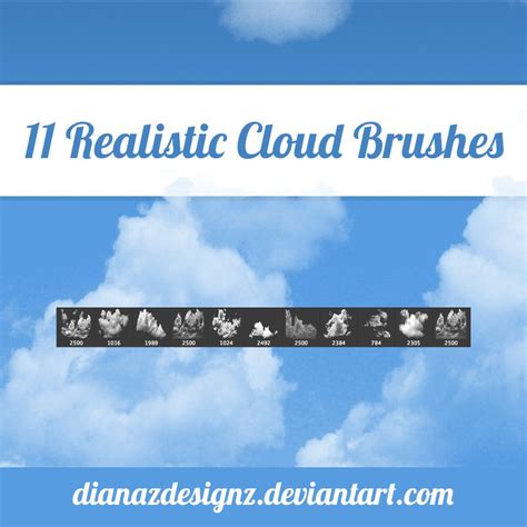 Realistic Cloud Brushes - Photoshop brushes