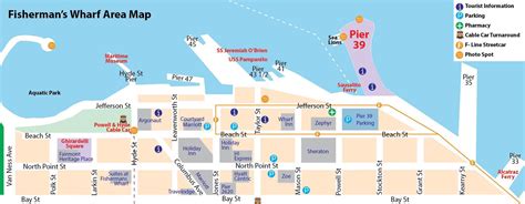 Map of fisherman's wharf area San Francisco - Map of San Francisco ...