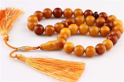 Natural Amber Islamic Prayer 33 Beads Tasbih