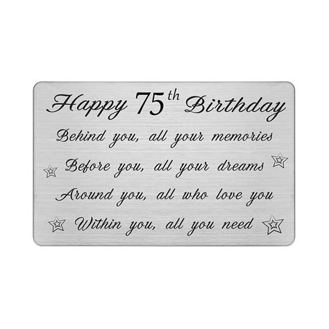 DEGASKEN 75th Birthday Greeting Cards for Men Women, 75 Year Old ...