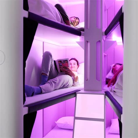 Skynest is a full-length sleeping pod for economy flyers | Air new zealand, Sleeping pods, Bunk beds