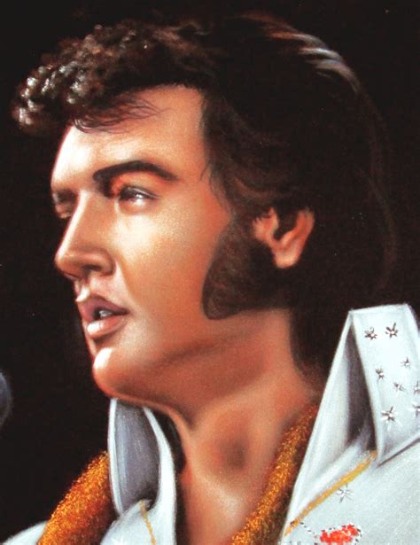 Elvis Presley Portrait , Original Oil Painting on Black Velvet by Alfr – velvetify