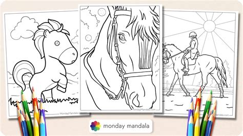 Coloring Pages Girl Riding Horse