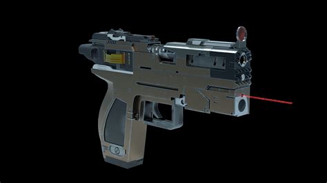 3D model Cyberpunk Pistol VR / AR / low-poly | CGTrader