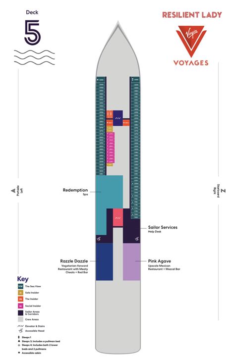 Comprehensive Deck Plans For Virgin Voyages Resilient Lady 2023 ...