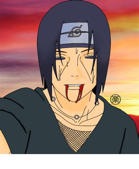 Itachi's Last Smile by marvin514 on DeviantArt