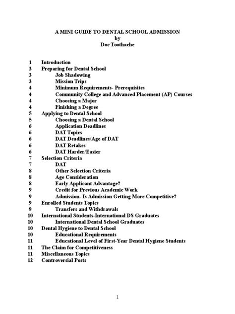 A Mini Guide to Dental School Admission 4-5-13 | University And College Admission | Medical School