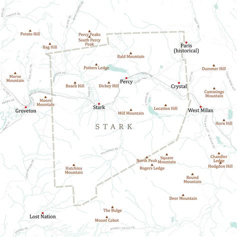 NH Coos Stark Vector Road Map Digital Art by Frank Ramspott - Pixels Merch