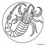 Scorpio Zodiac Sign Coloring Page  Pagescom sketch template