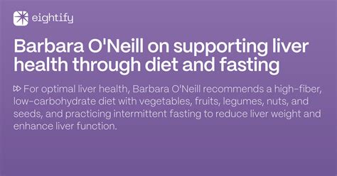 Barbara O'Neill on supporting liver health through diet and fasting ...