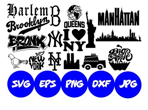 New York City Svg svgepsdxfpng.jpg. 16 NYC Vectored - Etsy