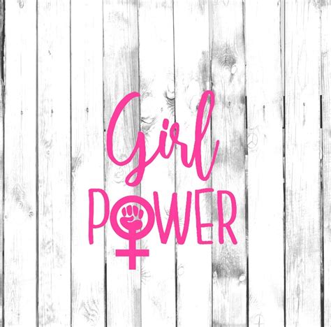 Girl Power With Female Symbol Decal Di Cut Decal | Etsy