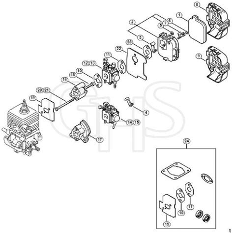 Genuine Stihl BG55 / C - Carburetor, Air filter | GHS