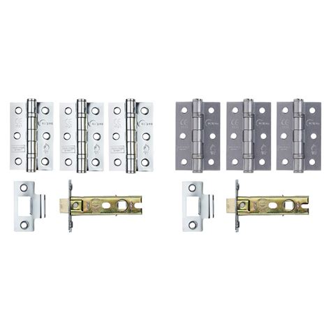 Eclipse Chrome 78mm Case 57mm Backset Hinge and Latch Pack | Howdens