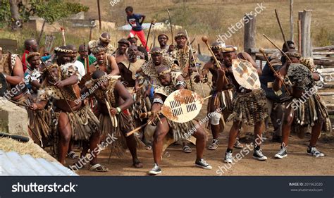 Durban, South Africa - June 29: A Group Of Men Perform A Traditional ...