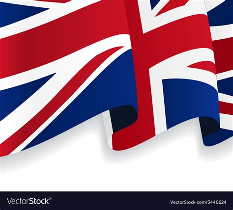 Background with waving great britain flag Vector Image