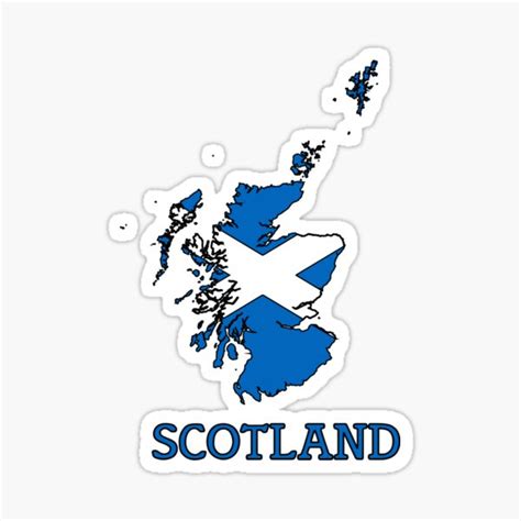 "scotland-flag-logo" Sticker for Sale by Iskanderox | Redbubble