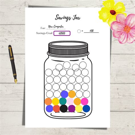 Savings Jars BUNDLE Savings Jars Printable Jar Savings Trackers Budget ...