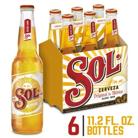 Sol Cerveza Mexican Import Lager Beer, 6 bottles / 12 fl oz - Pick ‘n Save