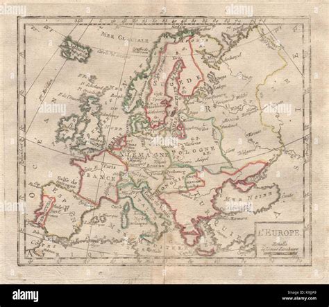 "L'Europe" by BRION DE LA TOUR. Crimean Khanate Poland-Lithuania 1777 old map Stock Photo - Alamy