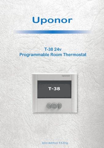 T-38 Room Thermostat by John Ashford - Issuu