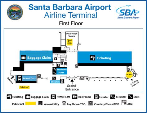 Santa Barbara Airport Map