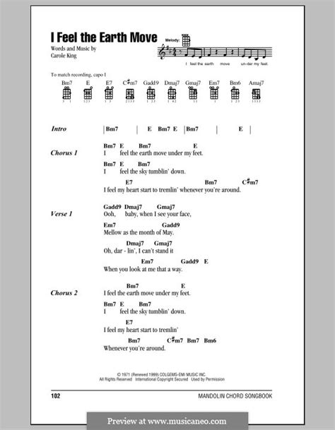 I Feel the Earth Move by C. King - sheet music on MusicaNeo