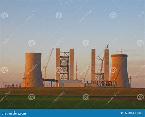 Building Construction of a Power Station Stock Image - Image of energy ...