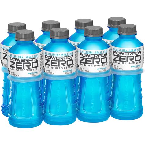 Powerade Zero Sports Drink, Mixed Berry, 20 Fl Oz, 8 Count - Walmart.com