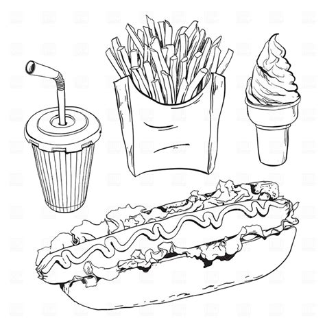 Junk Food Drawing at GetDrawings | Free download