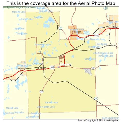 Aerial Photography Map of Hibbing, MN Minnesota