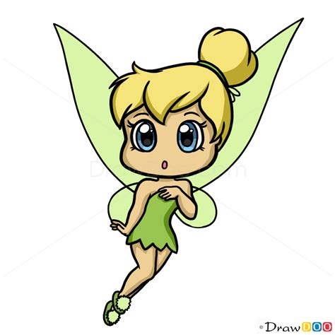 Tinkerbell Drawing, Fairies Characters, Step by Step Drawing