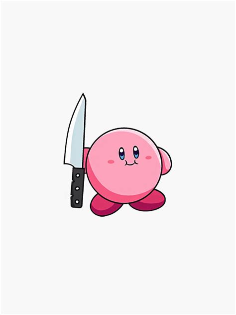 "Kirby With A Knife" Sticker for Sale by paigemcgowan | Redbubble