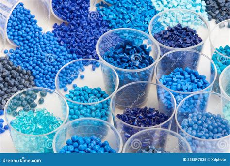 Different Blue Plastic Resins Stock Image - Image of grains, analysis: 258897835