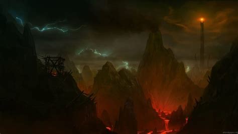 lava, Sauron, The, Lord, Of, The, Rings, Fantasy, Art, Mordor, Artwork ...