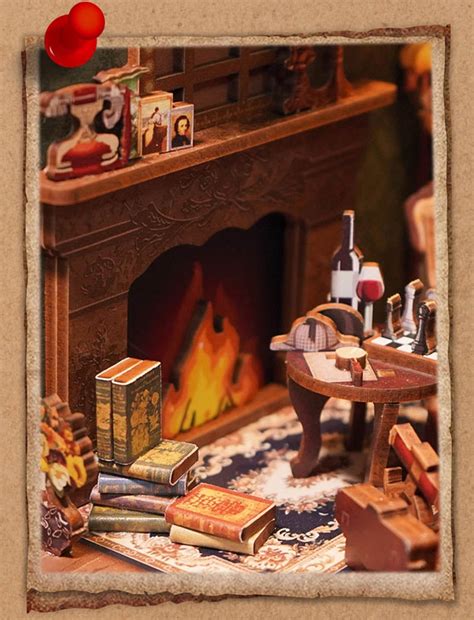 Sherlock Holmes Detective Agency Wooden Puzzle Book Nook – Fifijoy