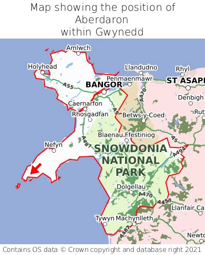 Where is Aberdaron? Aberdaron on a map