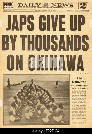 1945 Daily News (New York) front page reporting Atomic bomb dropped on ...