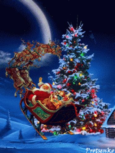 Merry Christmas Santa Claus GIF - MerryChristmas SantaClaus ChristmasTree - Discover & Share GIFs