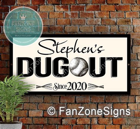 DUGOUT SIGN Custom Dugout Sign Personalized Dugout Signs - Etsy