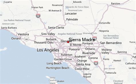 Sierra Madre California Map - Map Of Western Hemisphere