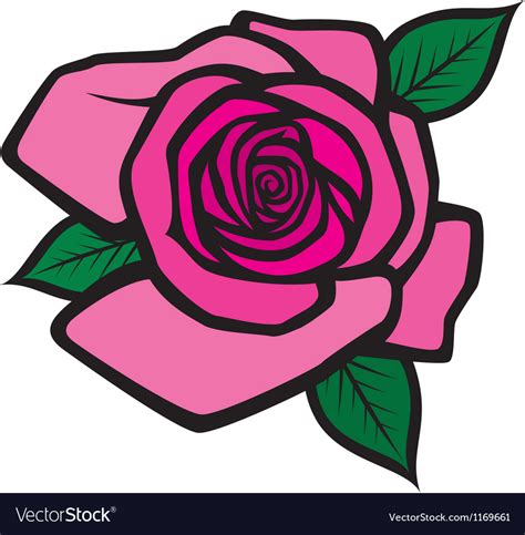 Pink rose Royalty Free Vector Image - VectorStock