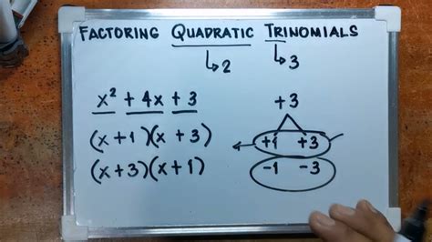 Factoring Quadratic Trinomials - YouTube