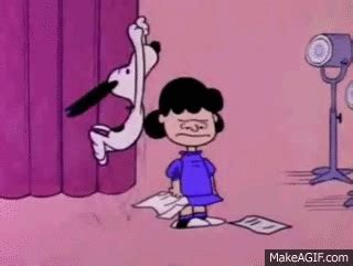 Snoopy Lucy Kiss Dog Germs on Make a GIF