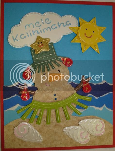 taj clubhouse: Mele Kalikimaka card class