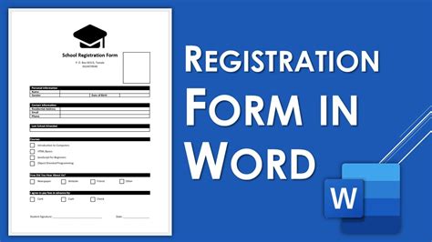 How to Create a Registration Form in Word - YouTube